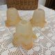 3 antique tulip pendant lights