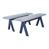 Pair of Peak Bench design benches, Johanson