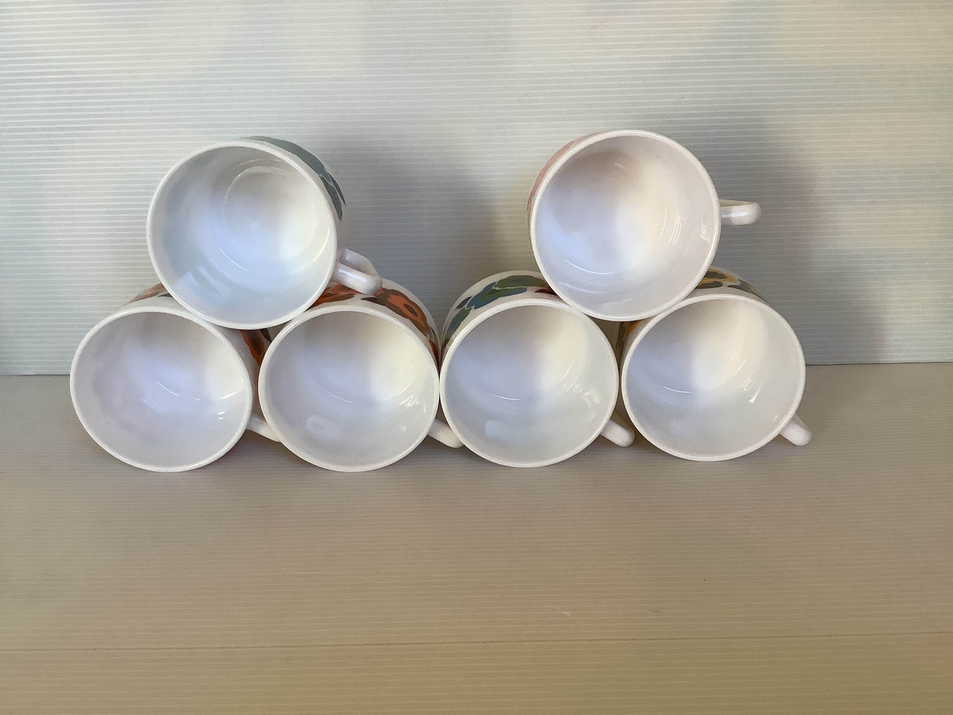 6 lotus mug cups