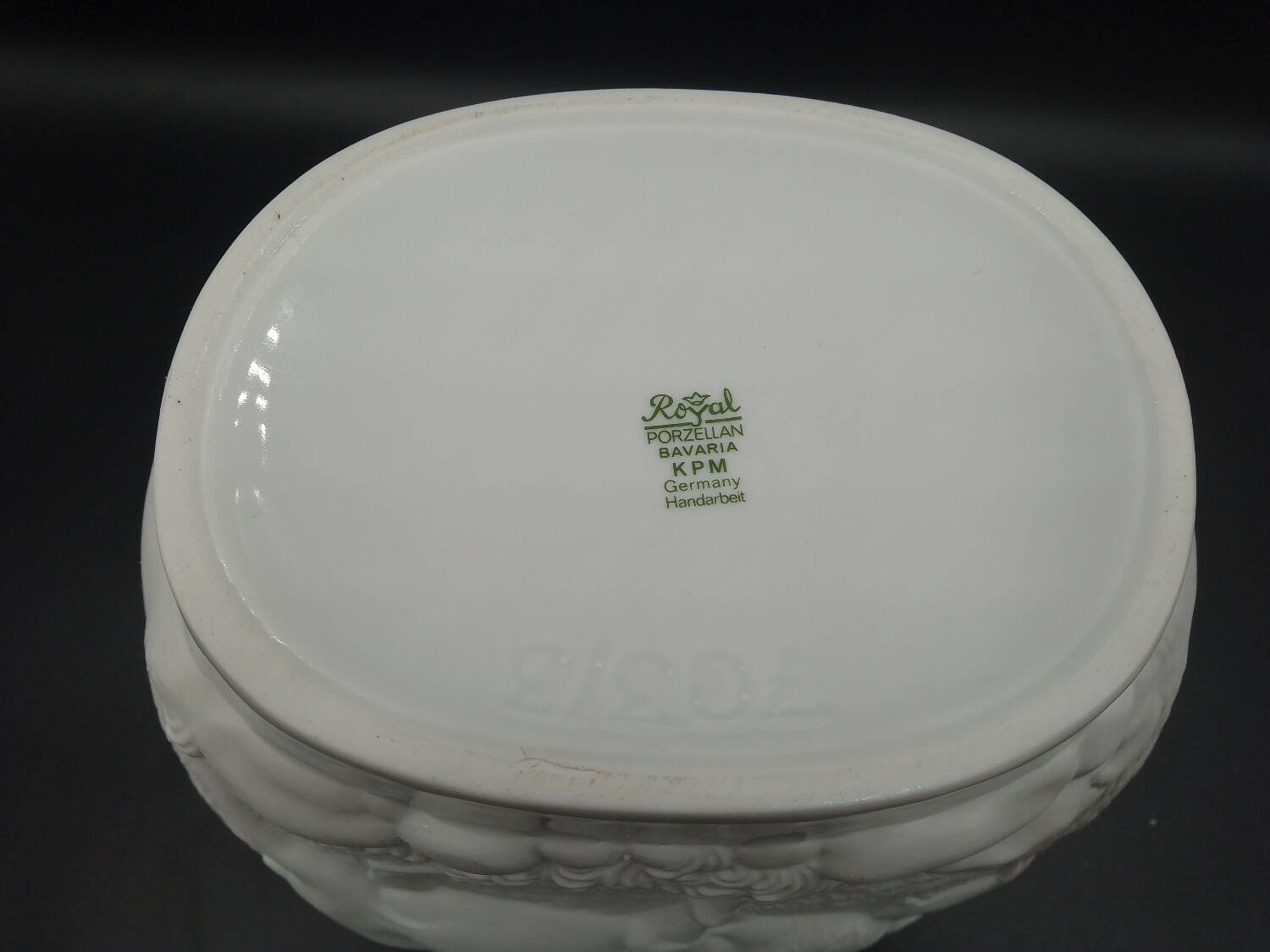 Royal Porzellan Germany KPM Bavaria Biscuit Porcelain Vase