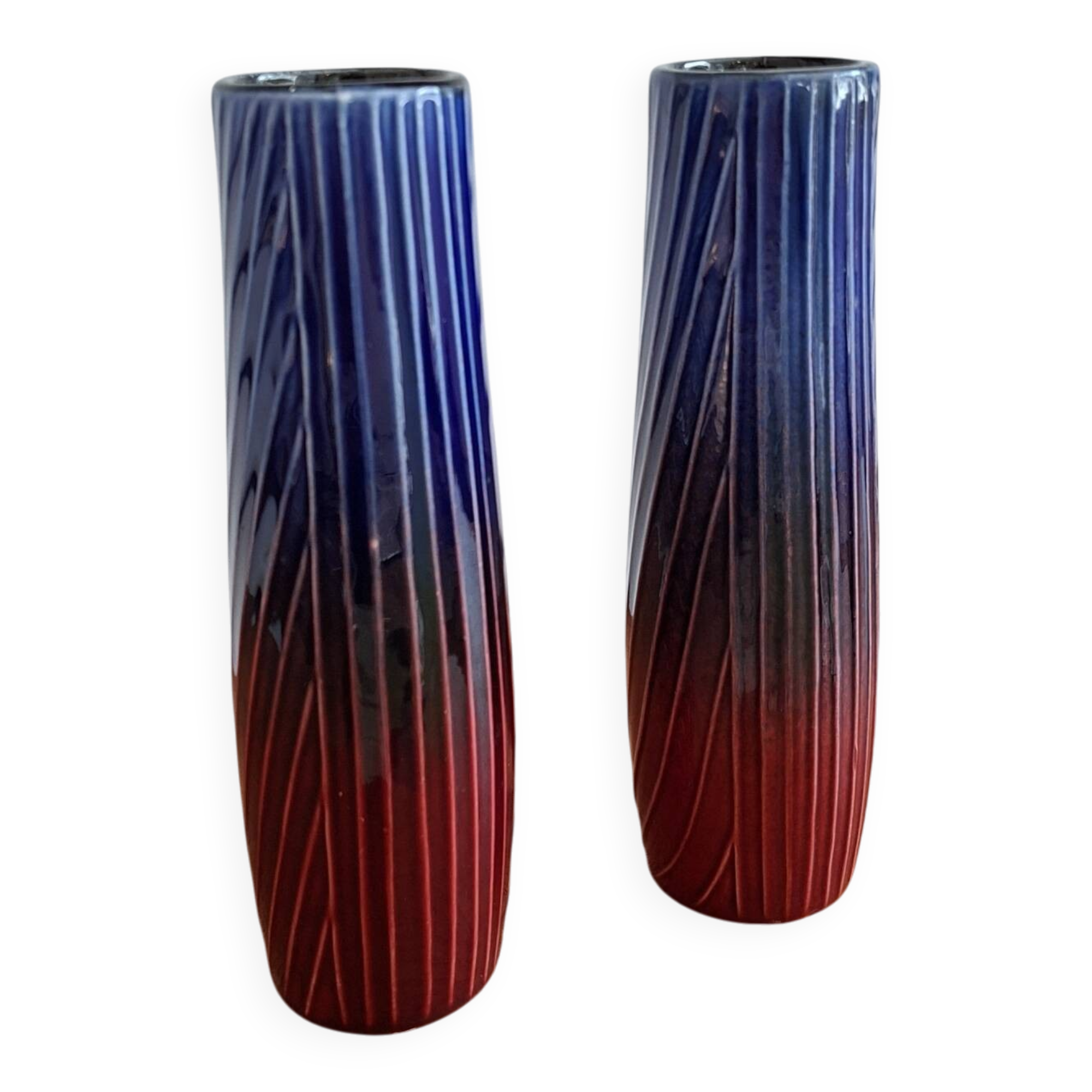 2 vases by Carl-Harry Stålhane, Rörstrand studio, Sweden, 1960s.