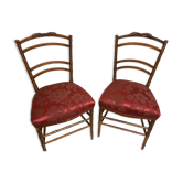 Paire de chaises dorées