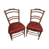 Paire de chaises dorées