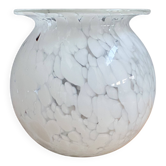 Vase en bol blanc des années 1970