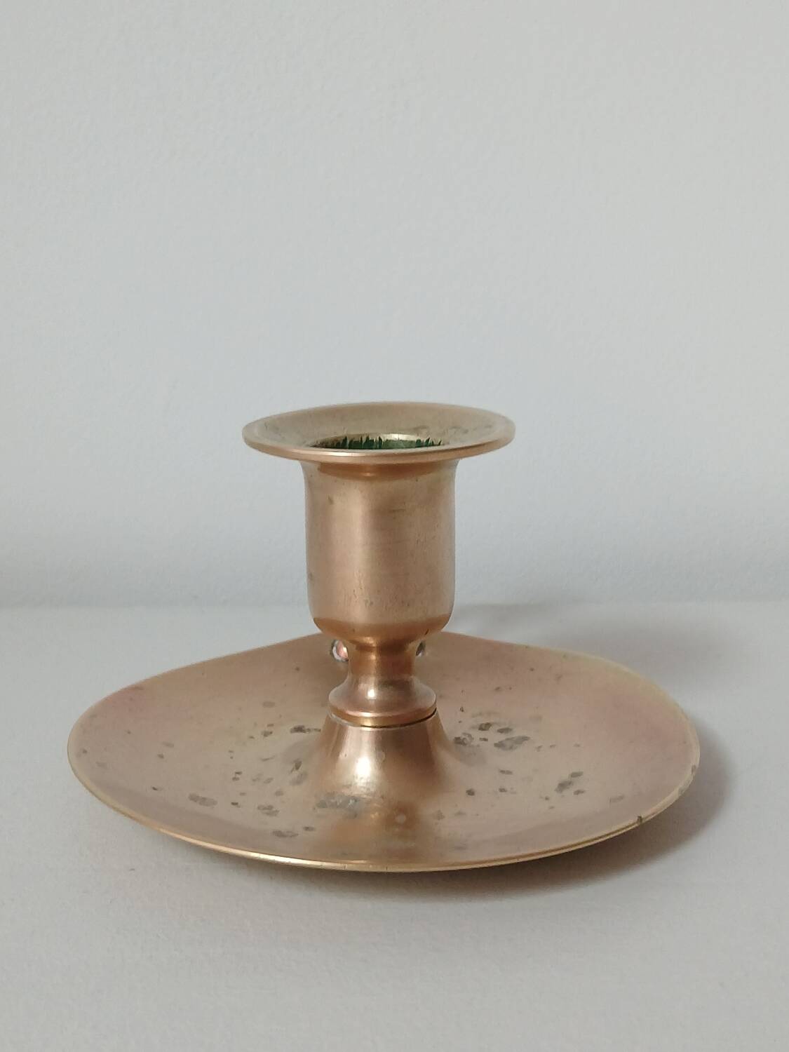 Cellar rat brass candle holder