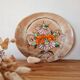 Assiette décorative fleurs Vallauris