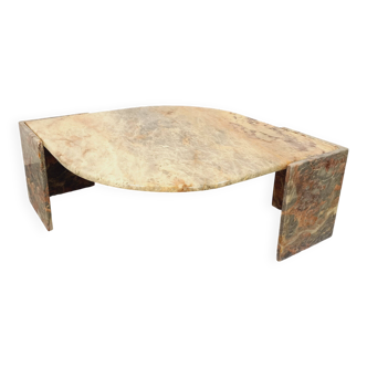 Table basse vintage en marbre des années 70