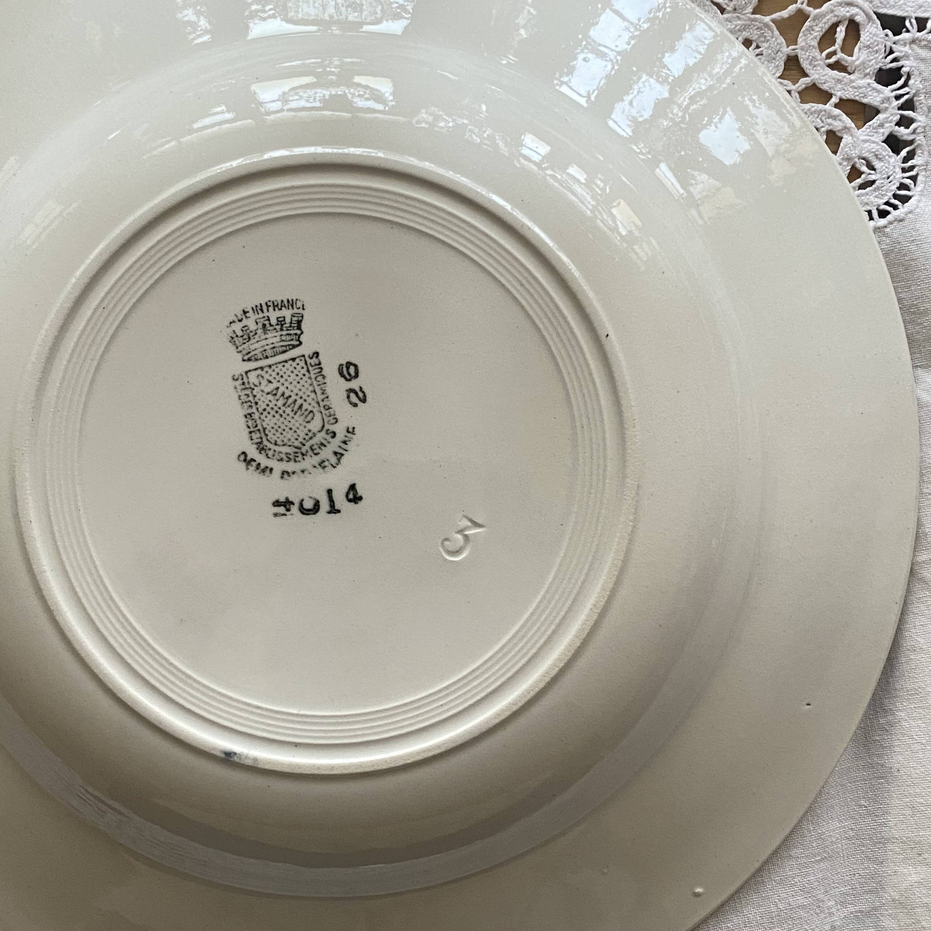 6 deep plates Saint Amand