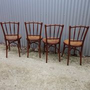 Chaises de salle à manger bistro Thonet originales, lot de 4