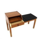 Banc-téléphone scandinave teck, Suède, 1960