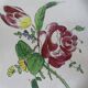 Ceramic plate floral decoration