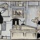 Paire de dessins humoristiques anciens Presse signés Dandurand et Berly