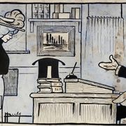 Pair of old cartoons Presse signed Dandurand and Berly