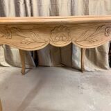 Round solid oak dining table