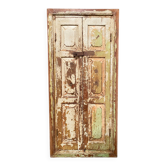 Indian window in green patinated wood