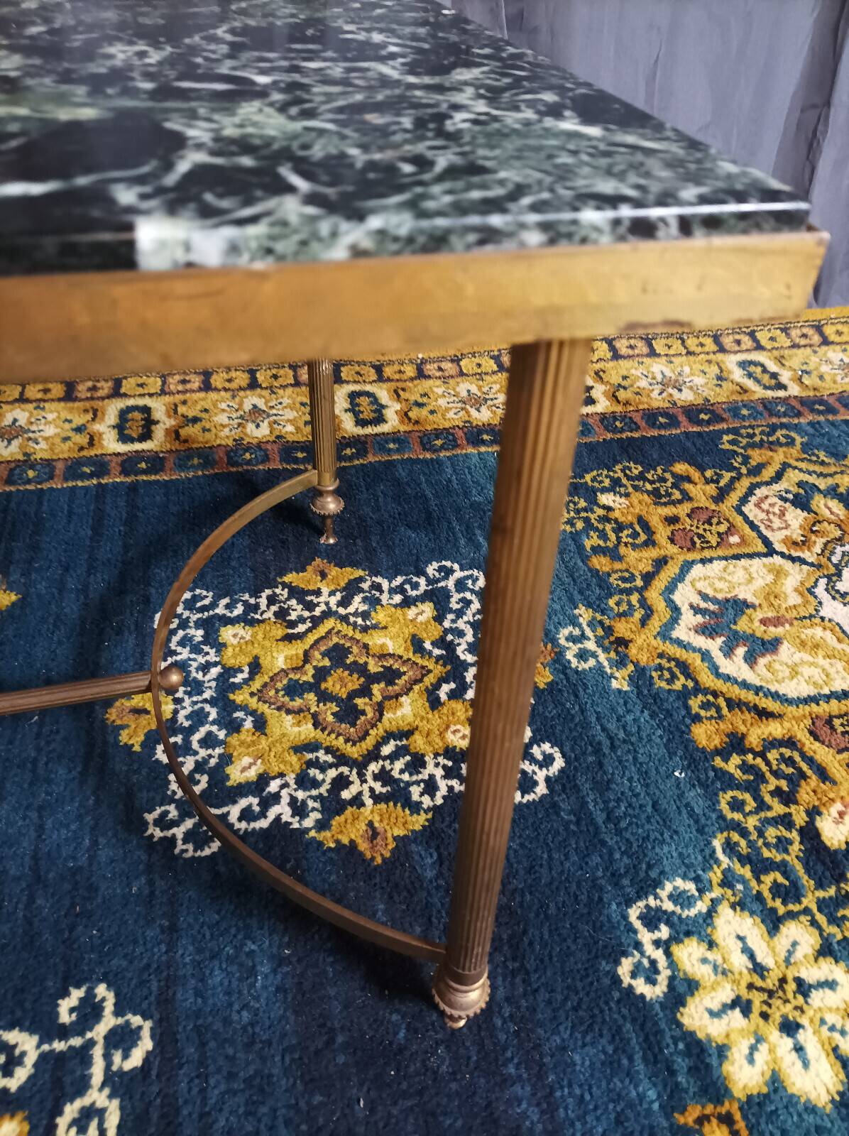 1960 brass and marble coffee table