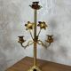 Chandelier fleurs en laiton