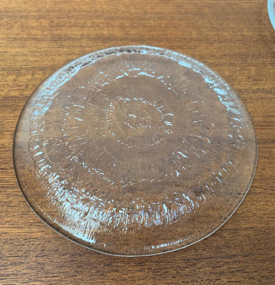 Vintage Finnish Glass Plates Solaris by Tapio Wirkkala for Iittala, Set of 5