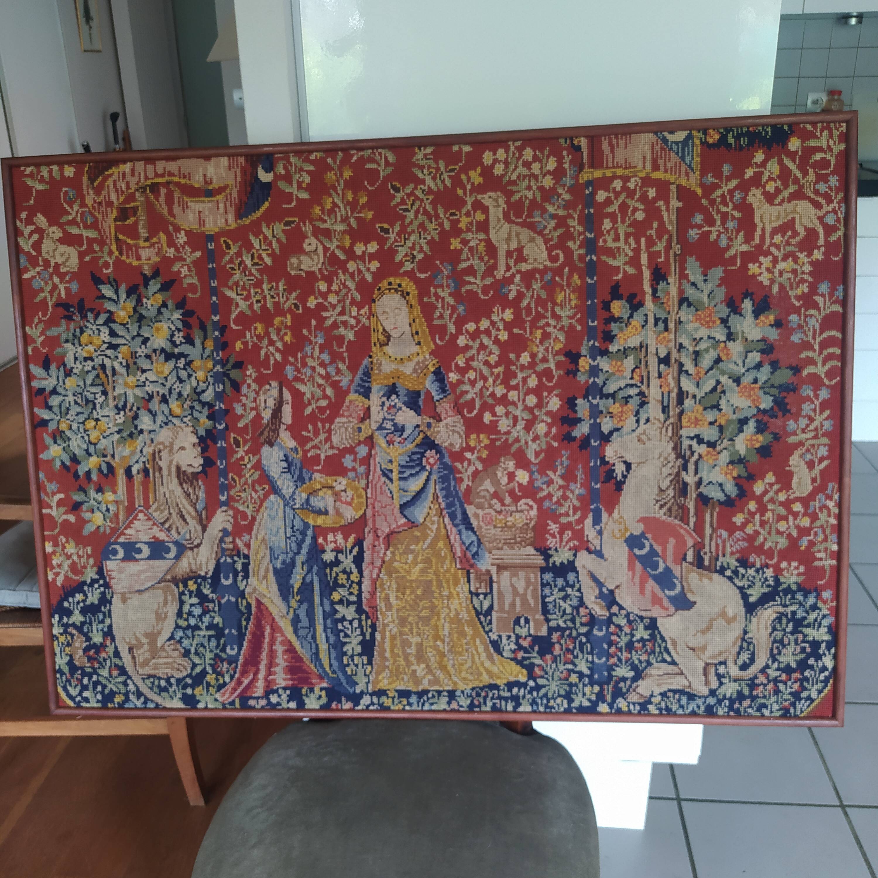 tapisserie en laine la dame à la licorne