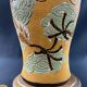 Very large dragon lamp on a yellow background in well-fired Vietnamese stoneware.
