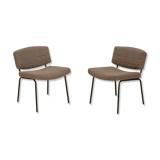 Pair of armchairs "Conseil" by Pierre Guariche for Meurop 60's