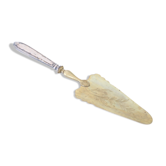 Vermeil pie shovel and silver metal, vintage