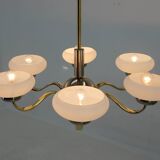 Large Art Deco Chandelier, 1930s, Restored