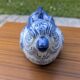 Old teapot / bird-shaped jug in blue and white porcelain