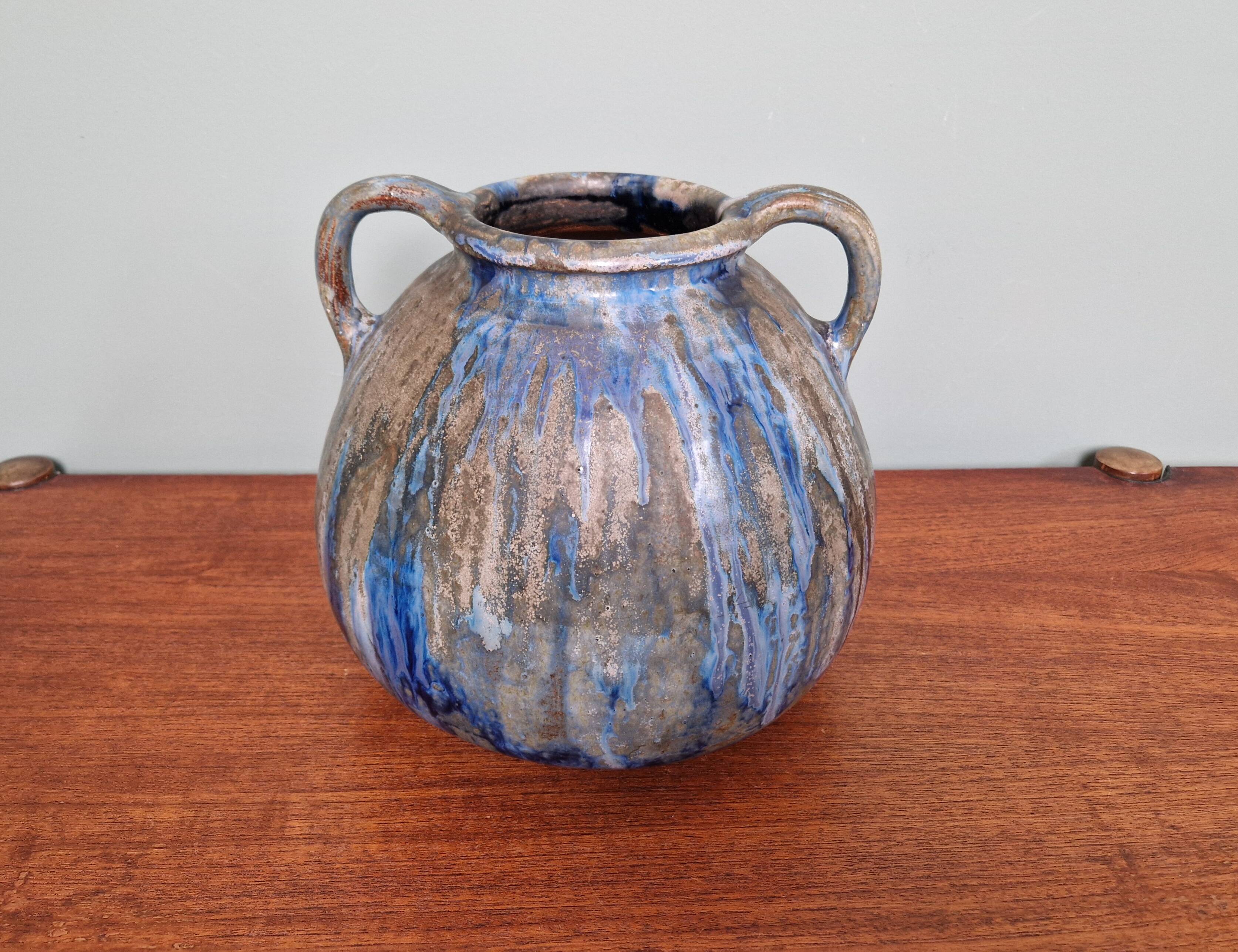 flamed stoneware vase, Roger Guérin (Bouffioulx, Belgium)