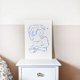 Indian ink "The Awakening of Leda" in limited edition (blue version)