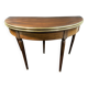 A Louis XVI period mahogany half-moon table forming a console/games table