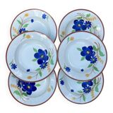 Gien - 6 assiettes creuses Tournefeuille