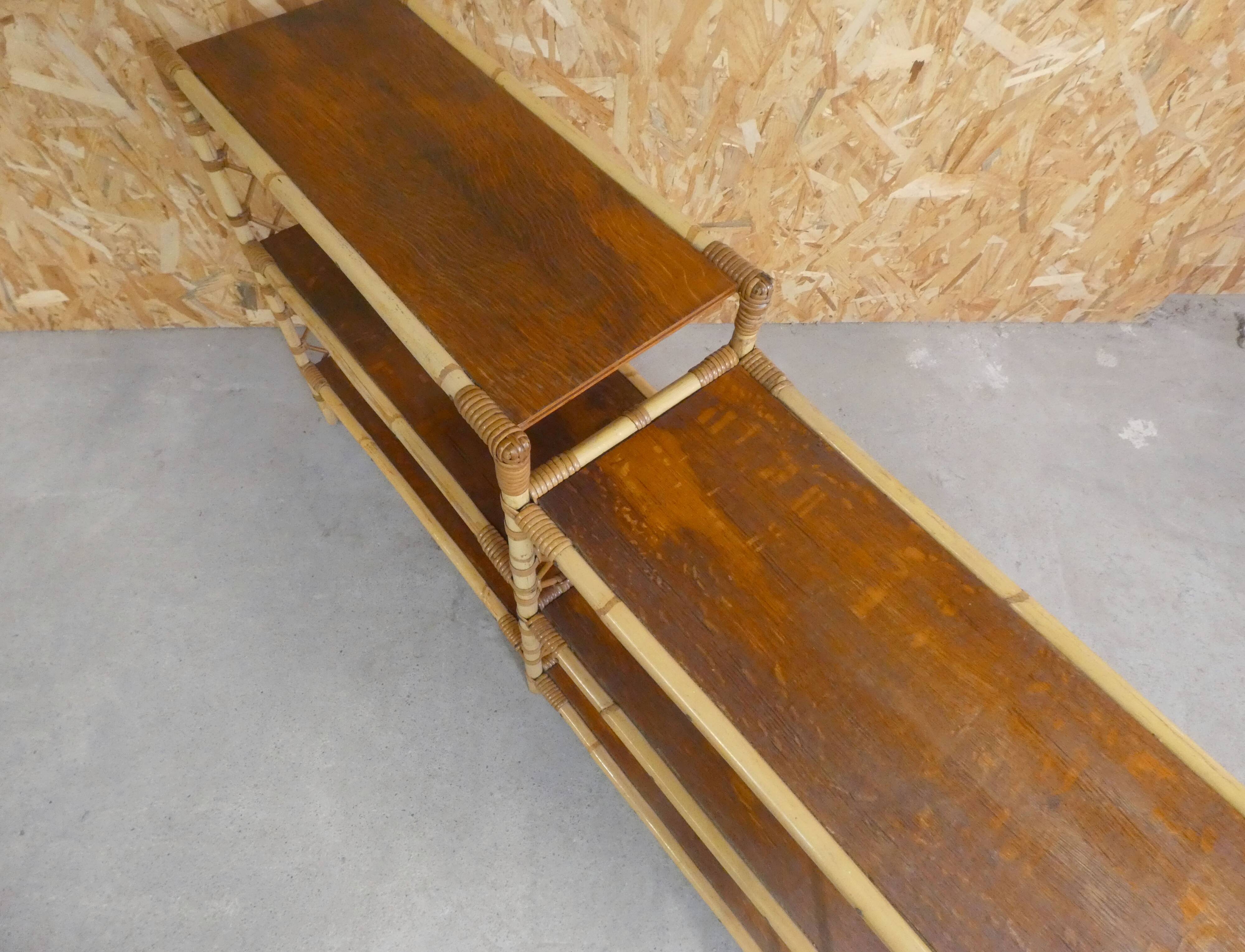 Rattan console shelf sideboard