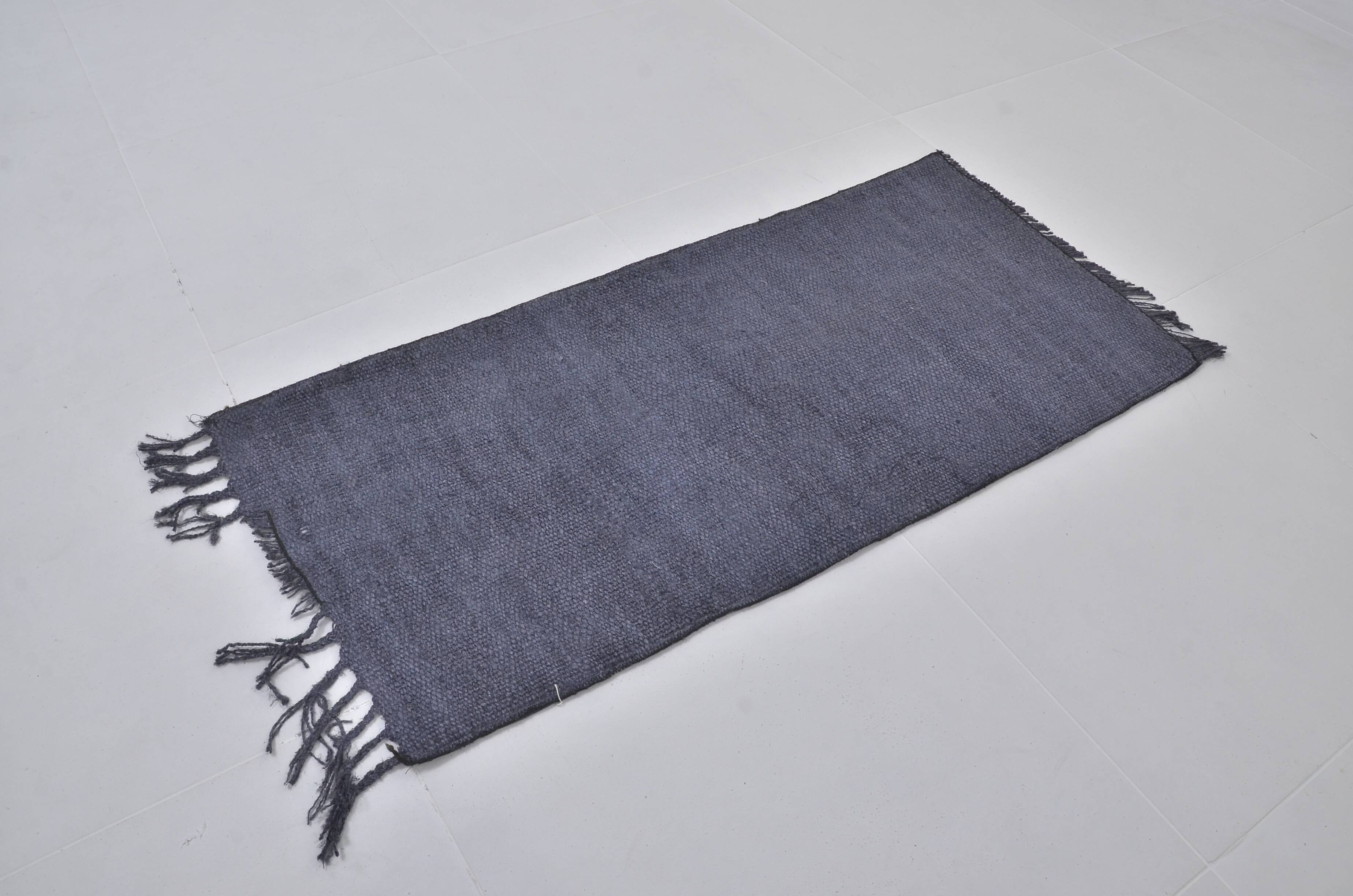 Vintage Black Hemp Rug sku3956