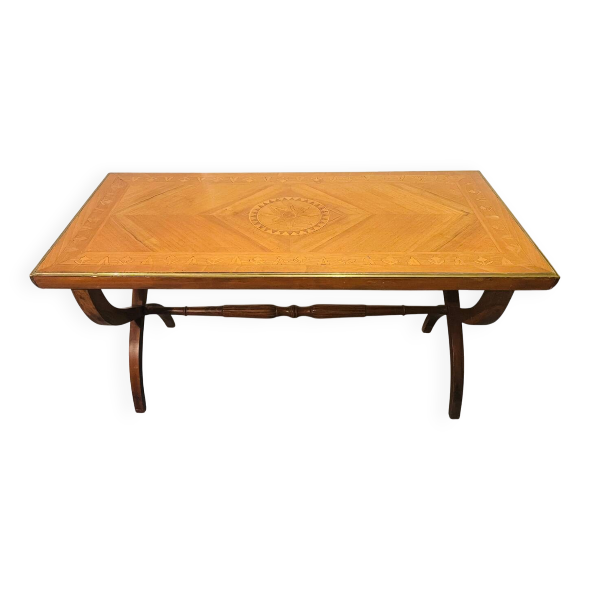 Neoclassical French Marquetry Coffee Table