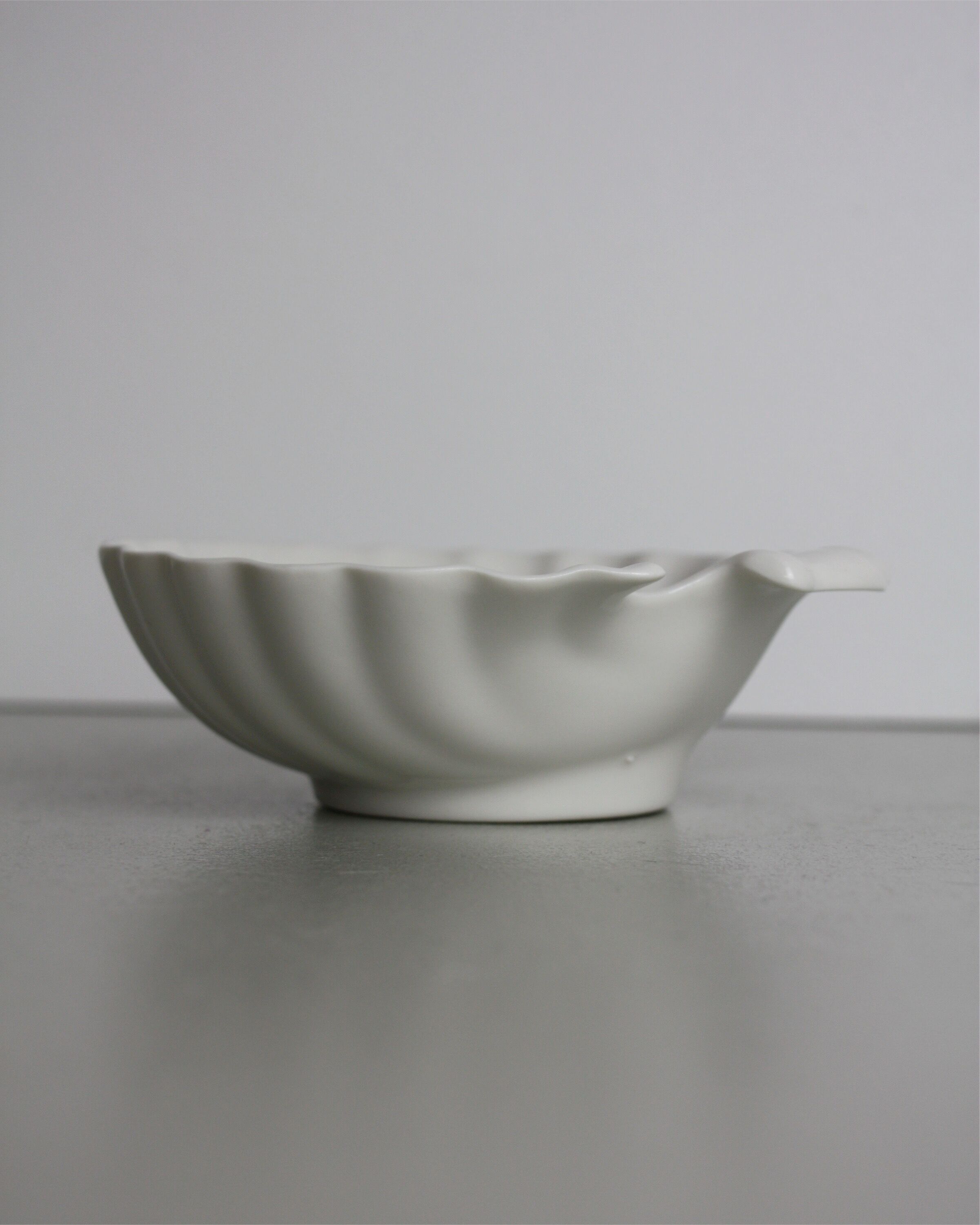 White porcelain shell pocket empty