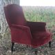 Bordeaux velvet english armchair
