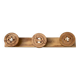 Vintage 1980 coat rack with 3 "button" hooks.