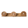 Vintage 1980 coat rack with 3 "button" hooks.