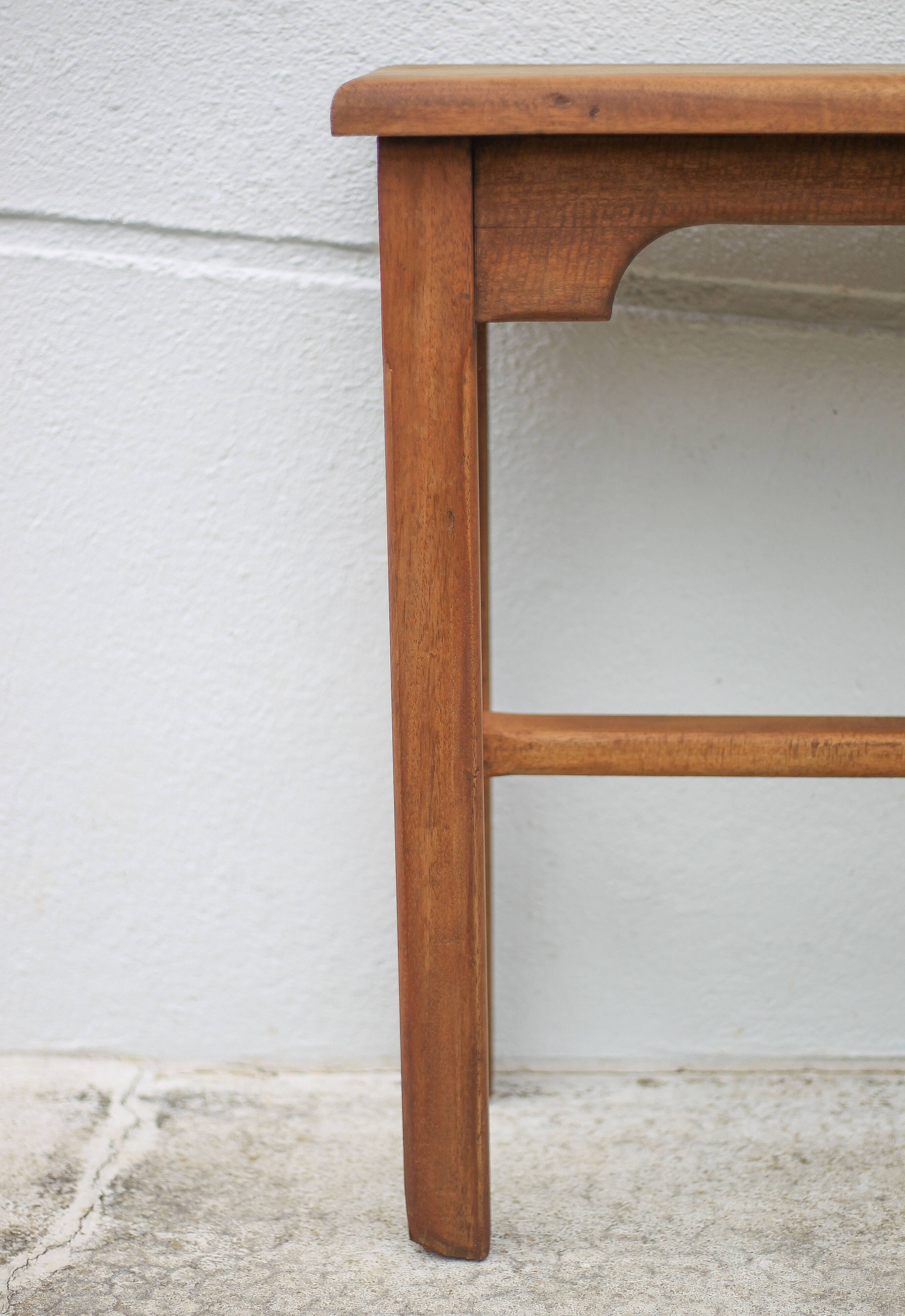 Vintage wooden console, wooden furniture, console table, interior decoration