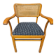 Chair armchair cannage wood 1960 vintage