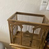 Cage à oiseaux dorée Colonial