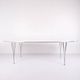 Super Ellipse dining table - Model B614 - white laminate - Piet Hein, Bruno Mathsson & Arne Jacobsen - Fritz Hansen