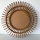 Vintage rattan sun mirror 48x48cm