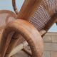 Vintage rocking chair in rattan and cane.
