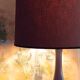 "Violet blue" lamp by Philippe Capelle, original lampshade, circa 1950