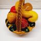 Corbeille de fruits en barbotine