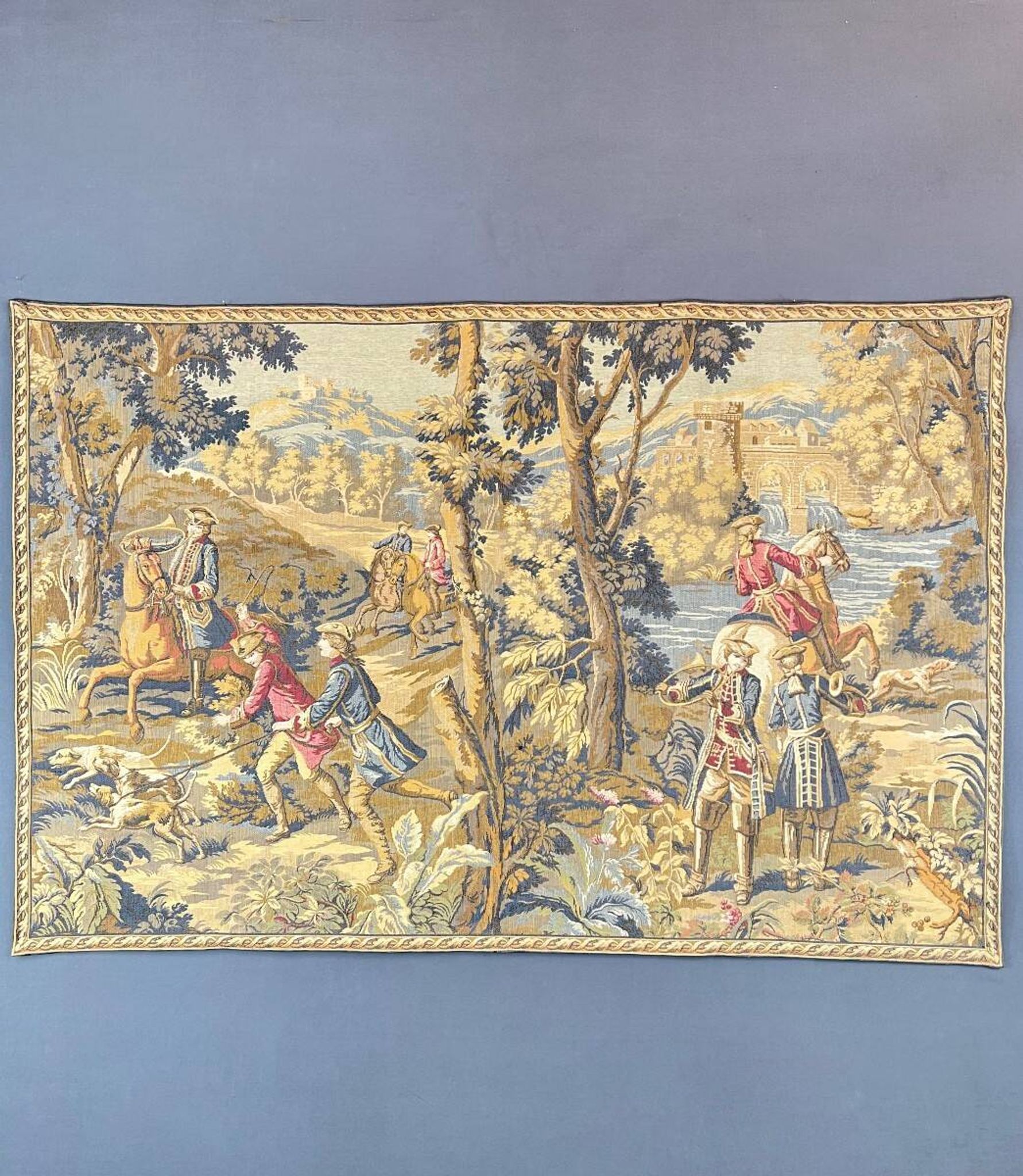 Tapisserie Murale , Scène De Chasse à Courre , XXe Siècle