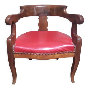Fauteuil de bureau en - noyer massif