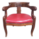Fauteuil de bureau en noyer massif XIX°